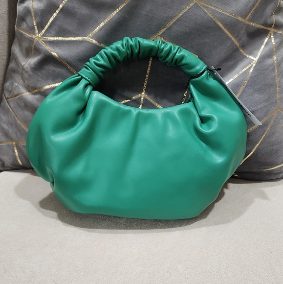 NEW!! The Drop Women's Addison Soft Volume Green Faux Leather Top-Handle Bag,NWT - Picture 2 of 5